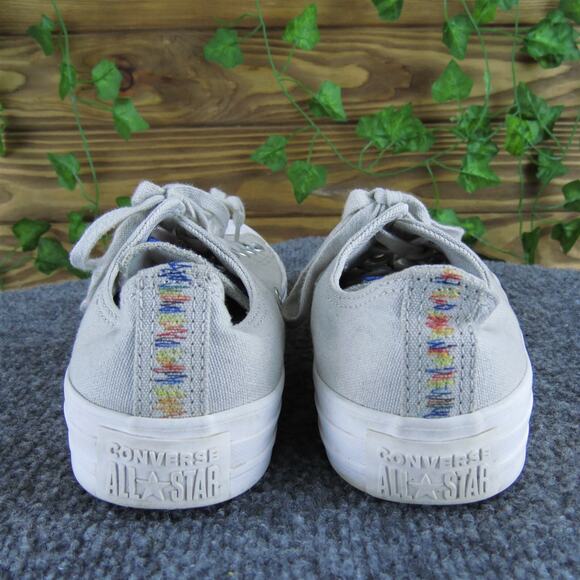 Converse Sneaker All Star Low Cut Girl Y 5 Medium Athletic Gray Fabric Lace Up - Picture 4 of 8